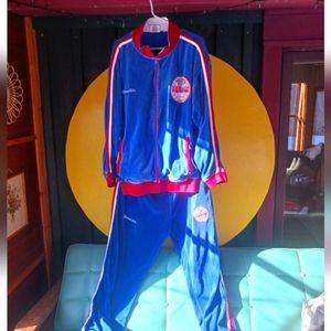 VNTG PLATINUM FUBU Harlem Globtrotters track suit Y2K